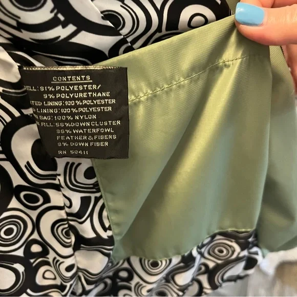 Linea Donatella Olive Green Quilted Puffer Coat - Picture 5 of 5